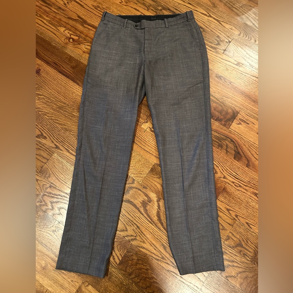 Bespoke by Studiosuits Men's bundle Gray wool trouser dress Pants. 2 pair. 34x34